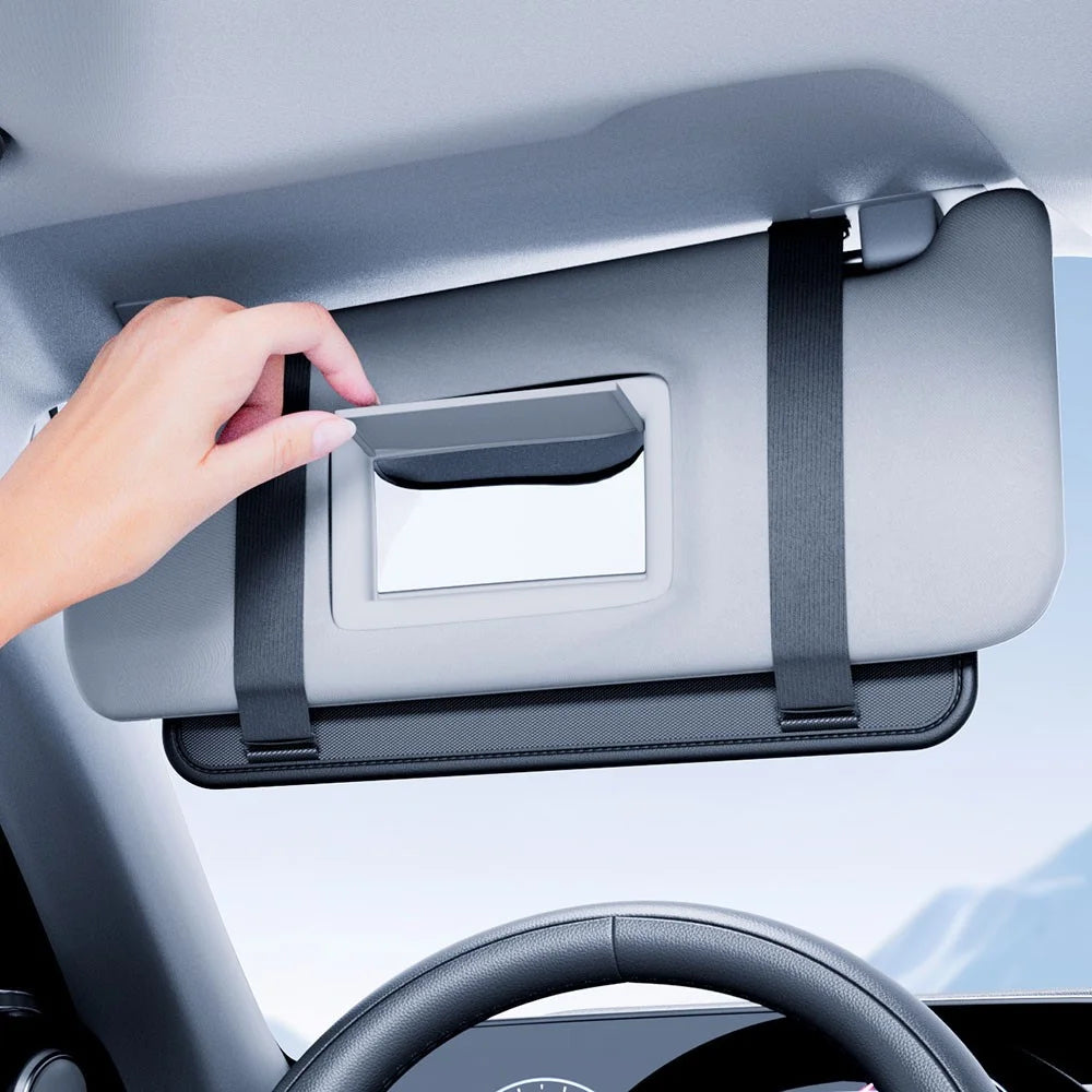 Car Sun Visor Organizer Multi-Function Storage Bag Glasses Card Holder Document Storage Pouch - 6