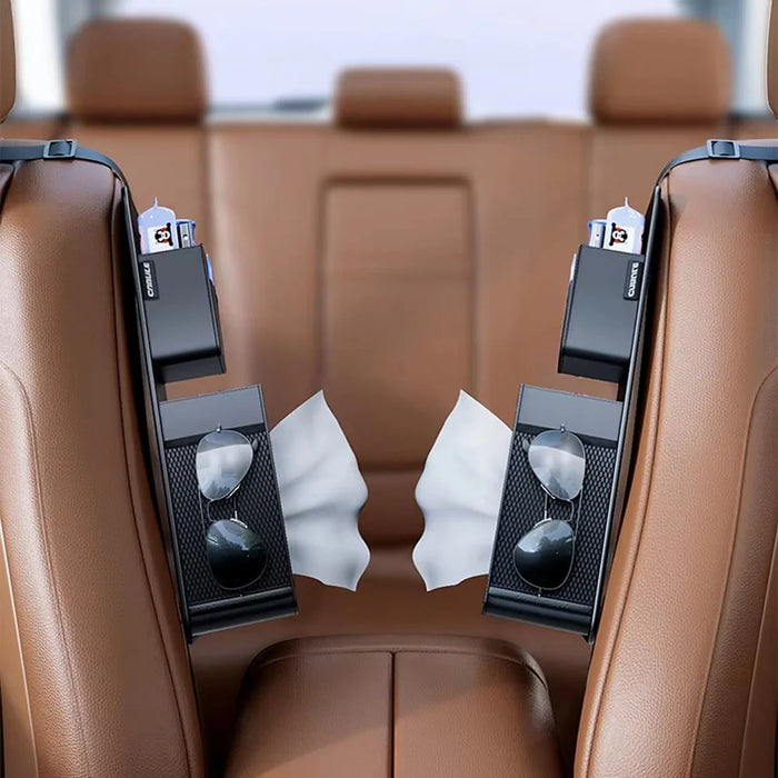 Car Seat Side Tissue Box Holder Hanging Organizer Multi-Functional Storage Bag for Universal Vehicle Interior - 7
