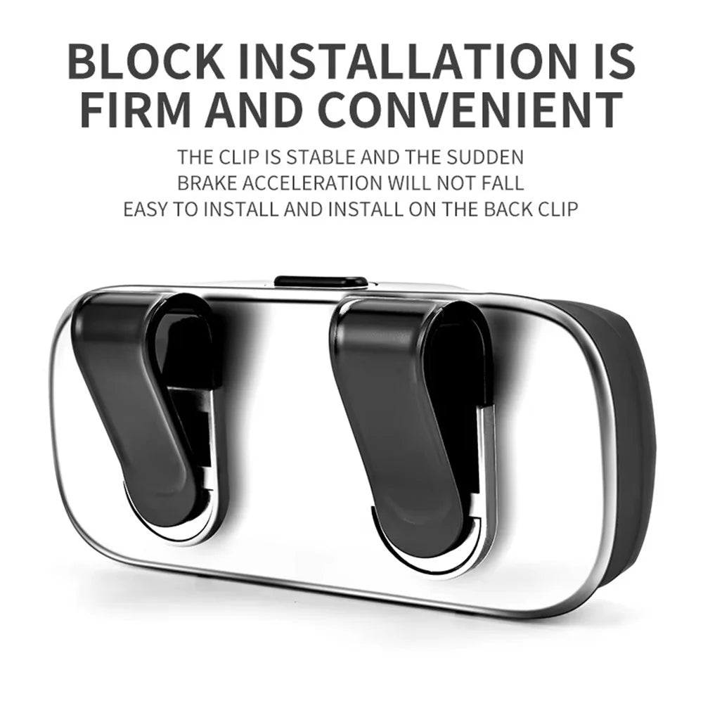 Clip-on Sun Visor Mount Sunglasses Storage Box Space Saving Car Glasses Holder Case - Black - 5