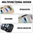 Car Sun Visor Multifunctional Card Organizer PU Leather CD Storage Case Sunglasses Clip Pen Holder - Black - 3