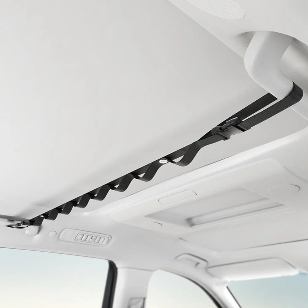 Car Interior Roof Clothesline 83-119cm Adjustable High Strength Nylon Vehicle Ceiling Hanging Strap for Travel Camping (without Hook) - 4