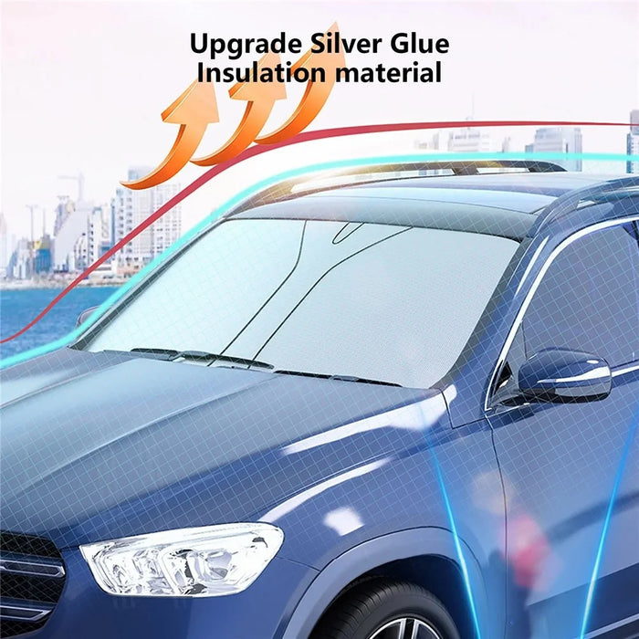 Size S Foldable Car Windshield Sunshade Silver Coating UV Protection Heat Insulation Sun Shade for Universal Vehicle - 7