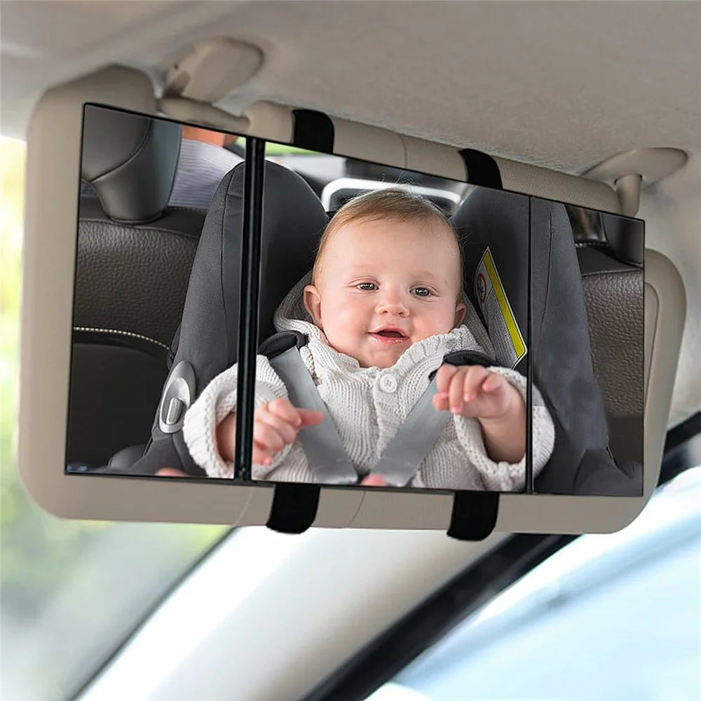 Car Sun Visor Mirror High Definition Clarity Tri-fold Makeup Mirror for Truck SUV Van RV - 5