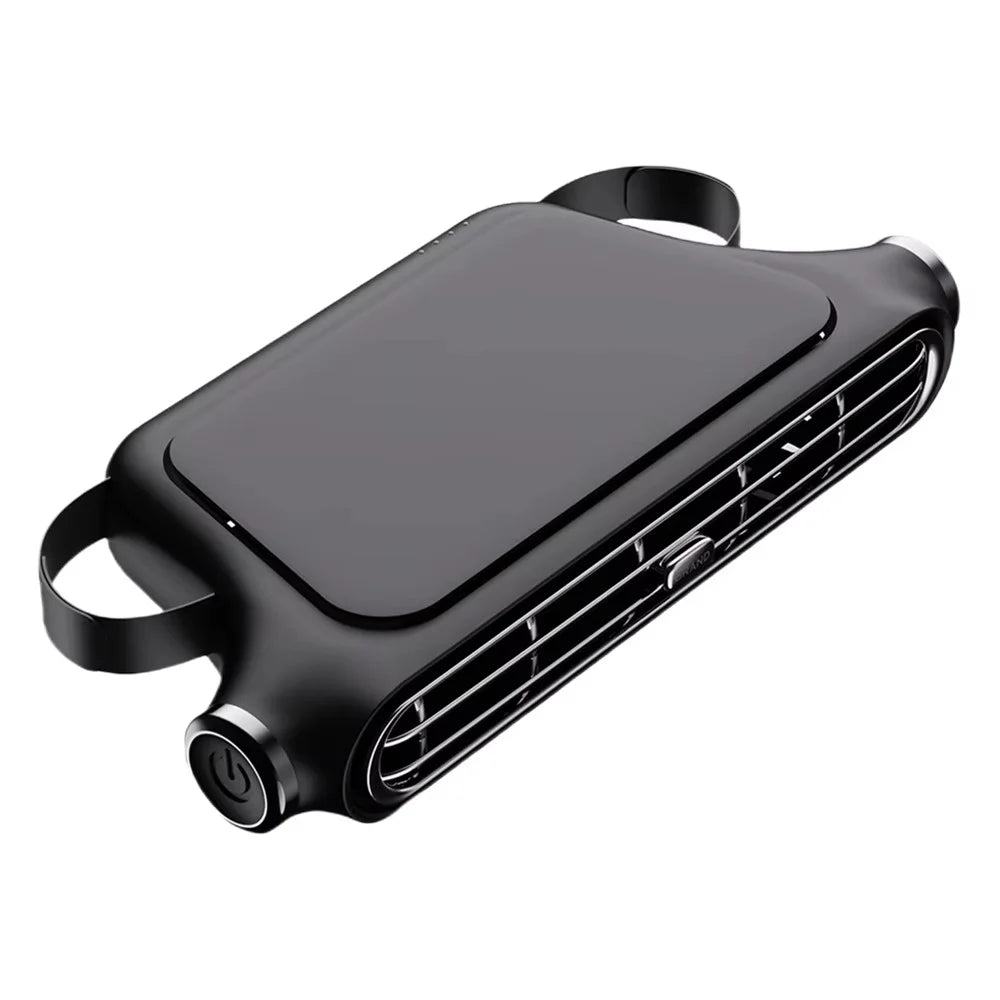 KLX05 Dual Turbine Portable Car Seat Cooling Fan 3-Speed Adjustable Rear Backrest Fan - Black - 1