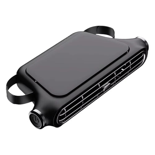 KLX05 Dual Turbine Portable Car Seat Cooling Fan 3-Speed Adjustable Rear Backrest Fan - Black - 1