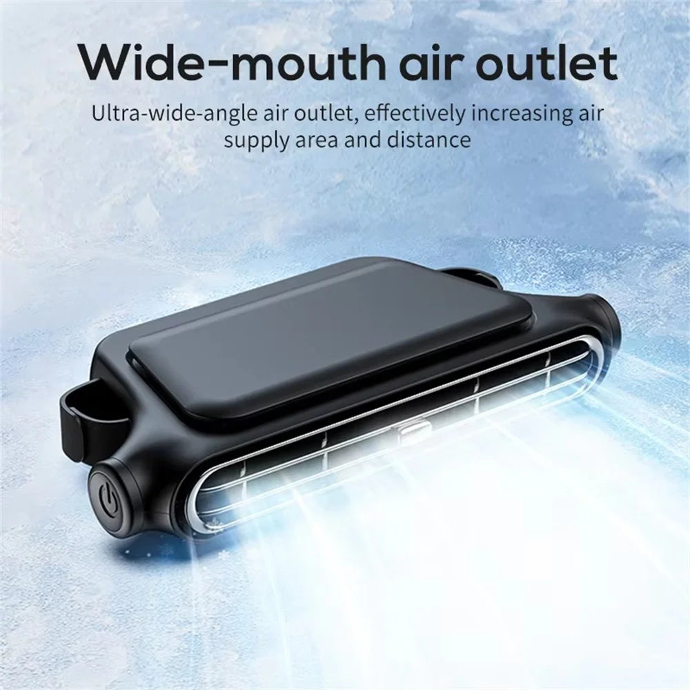 KLX05 Dual Turbine Portable Car Seat Cooling Fan 3-Speed Adjustable Rear Backrest Fan - Black - 3
