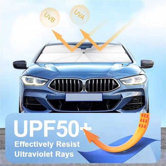 Car Windshield Sunshade Umbrella Foldable UV Protection Heat Insulation Sun Visor Cover for Front Window - 6