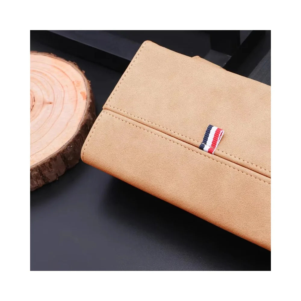 Large Size Car Sun Visor Organizer Box Suede Clip-on Magnetic Eyeglasses Case Card Holder - Beige - 5