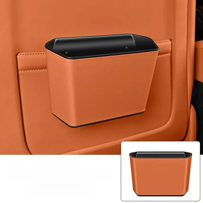 Car Hanging Trash Can Large Capacity Multi-function Storage Box Seat Back Organizer - Orange - 1