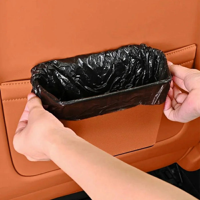 Car Hanging Trash Can Large Capacity Multi-function Storage Box Seat Back Organizer - Orange - 4