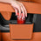 Car Hanging Trash Can Large Capacity Multi-function Storage Box Seat Back Organizer - Orange - 5