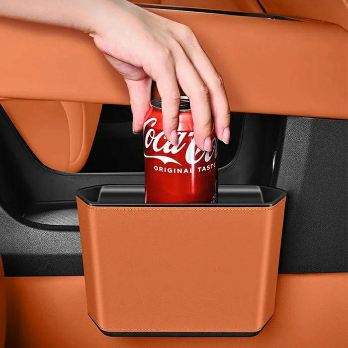 Car Hanging Trash Can Large Capacity Multi-function Storage Box Seat Back Organizer - Orange - 5