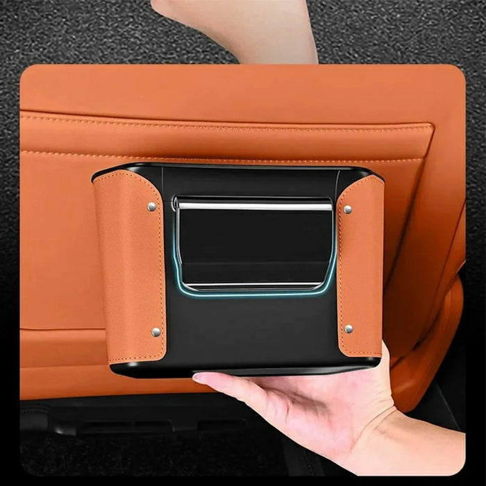 Car Hanging Trash Can Large Capacity Multi-function Storage Box Seat Back Organizer - Orange - 7