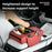 PU Leather Car Center Console Armrest Pad Heightened Cushion with Cup Holder and Charging Port - Red - 3