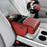 PU Leather Car Center Console Armrest Pad Heightened Cushion with Cup Holder and Charging Port - Red - 5