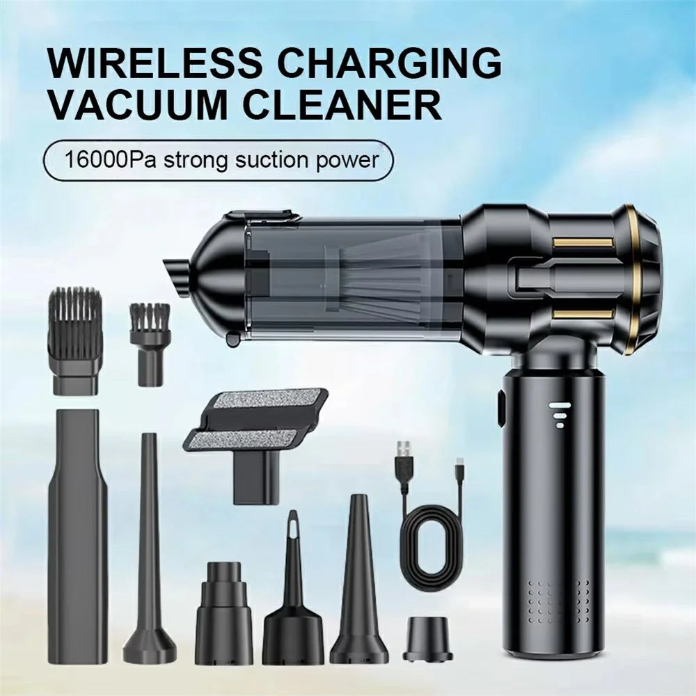 ST-6691Plus 16000Pa Cordless Handheld Car Vacuum Cleaner Brushless Motor Dust Blower for Home Office - Black - 2
