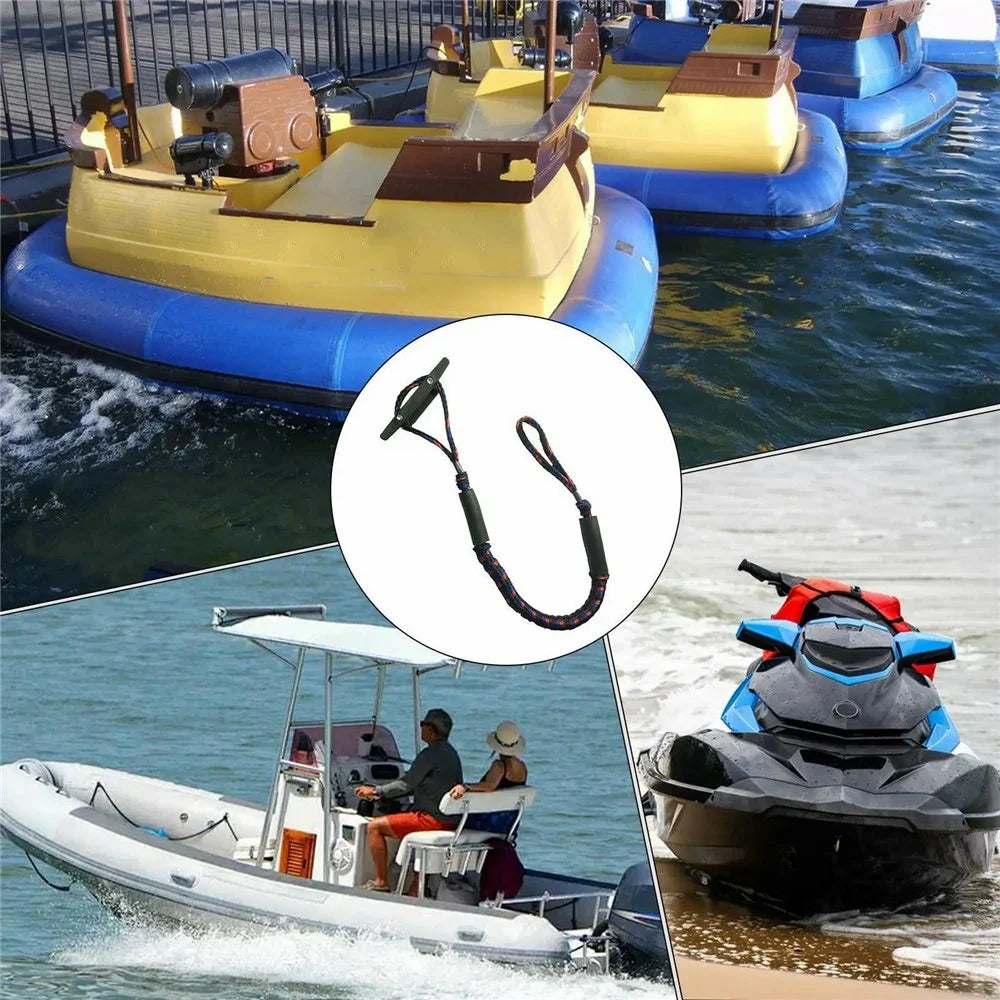 4-5.5ft Stretchable Bungee Dock Line Mooring Rope with Foam Float for Boat Yacht - 5