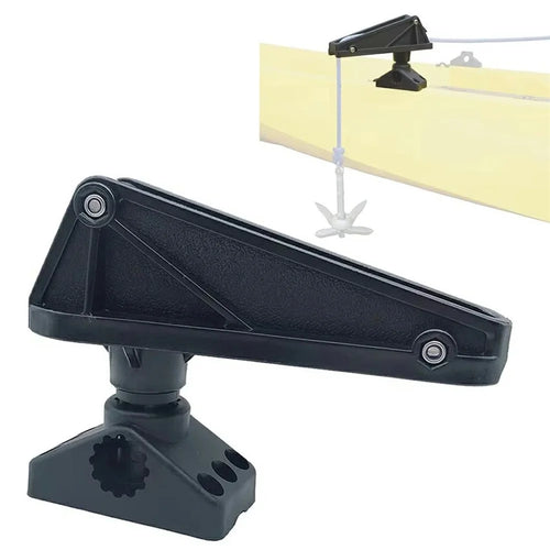 Kayak Anchor Lock Bracket 360 Degree Rotation Fishing Boat Cleat Rope Holder for Kayak Canoe - Black - 1
