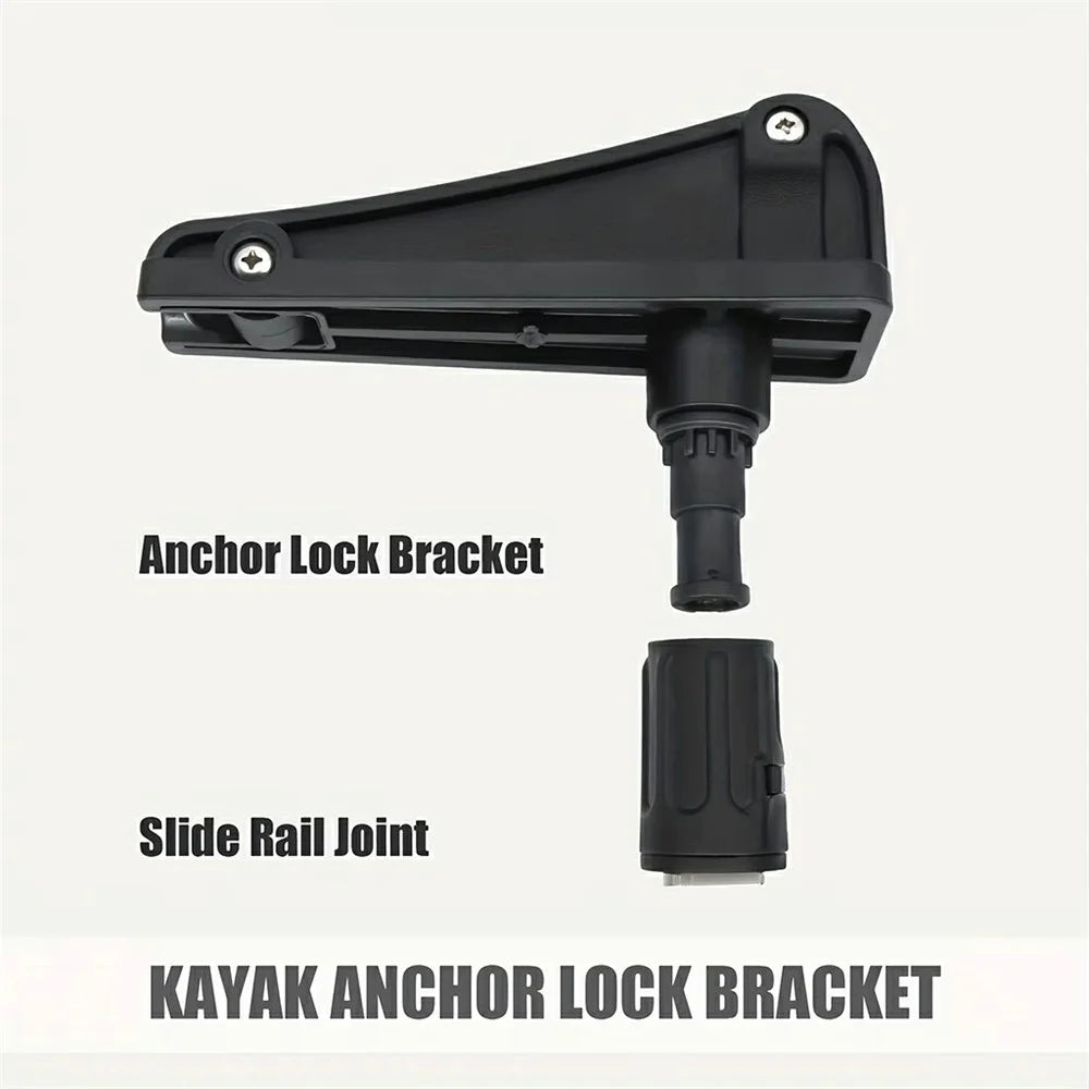 Kayak Anchor Lock Bracket 360 Degree Rotation Fishing Boat Cleat Rope Holder for Kayak Canoe - Black - 4