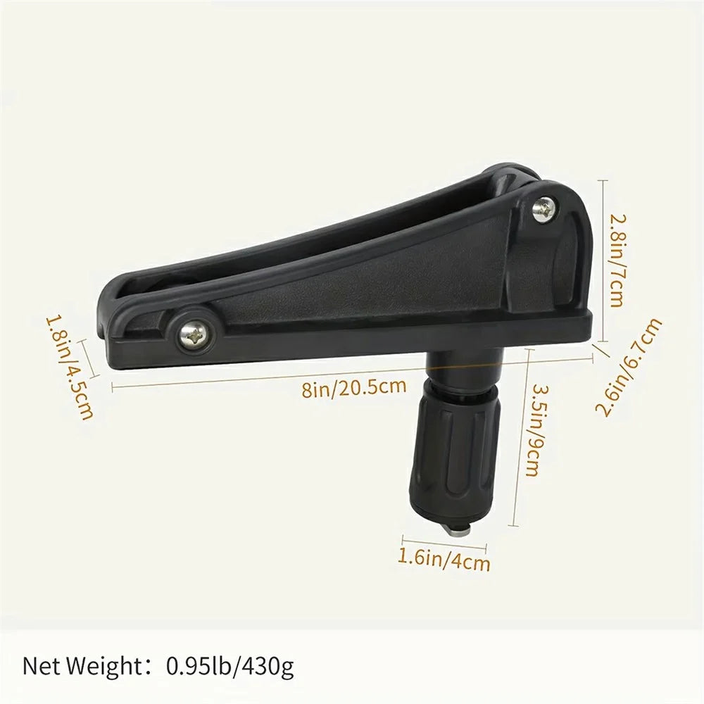 Kayak Anchor Lock Bracket 360 Degree Rotation Fishing Boat Cleat Rope Holder for Kayak Canoe - Black - 6