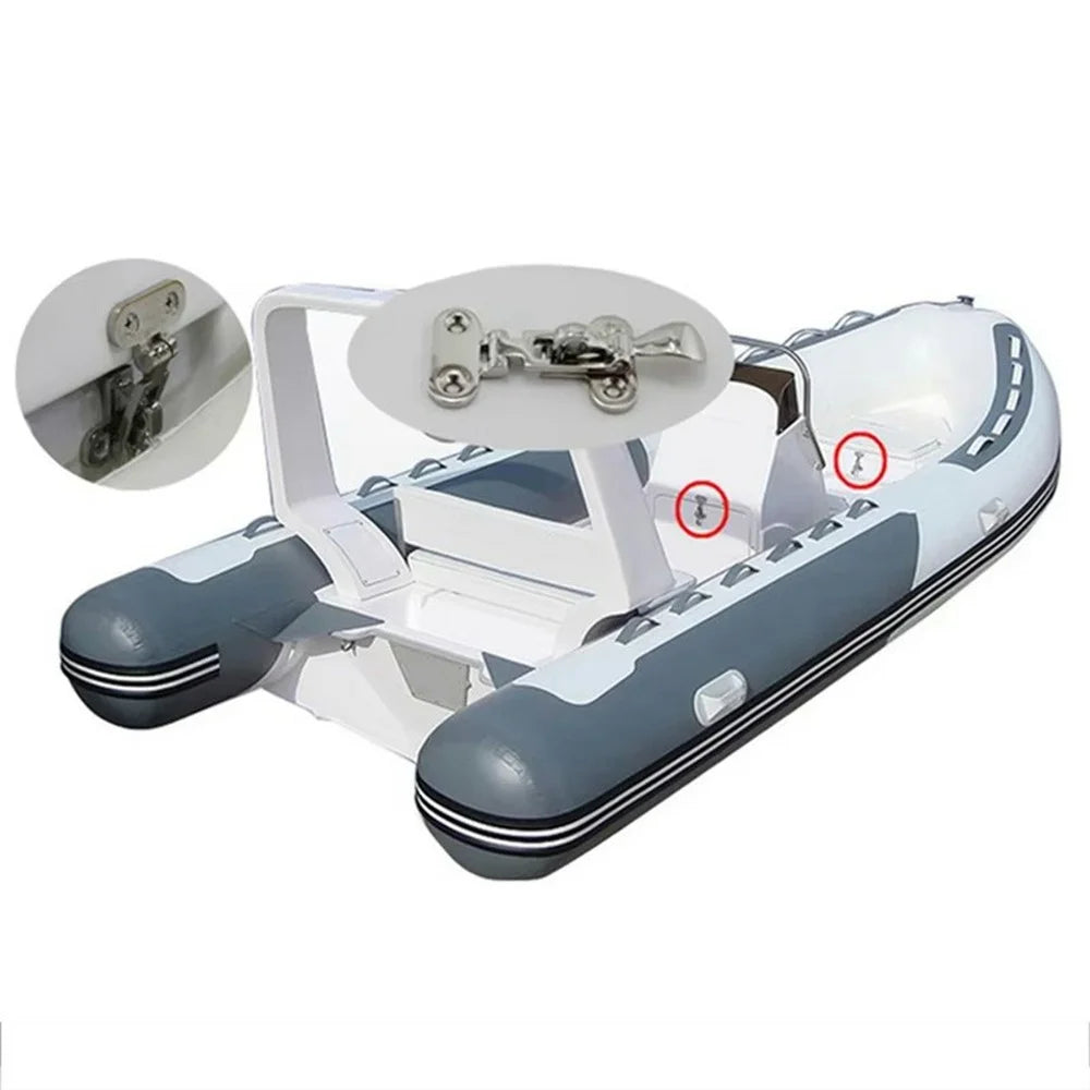 110 x 50mm 316 Stainless Steel Heavy Duty Toggle Latch Marine Grade Hasp Lock with Screws for Boat Box Door - Silver - 4