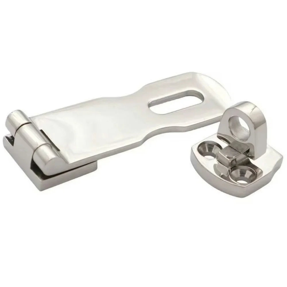 Marine Grade Stainless Steel Twist Latch Lock Hasp Buckle with 4 Screws for Boat Yacht RV Cabin Door - Silver - 5