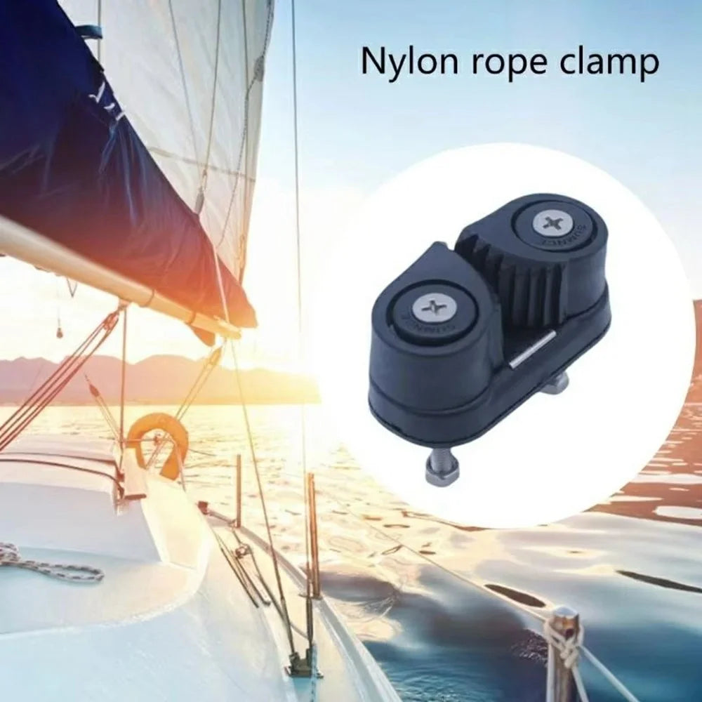 Anodized Aluminum + Nylon Rope Clamp Ball Bearing Cam Cleat for Sailing Boat Kayak Marine - L - 4