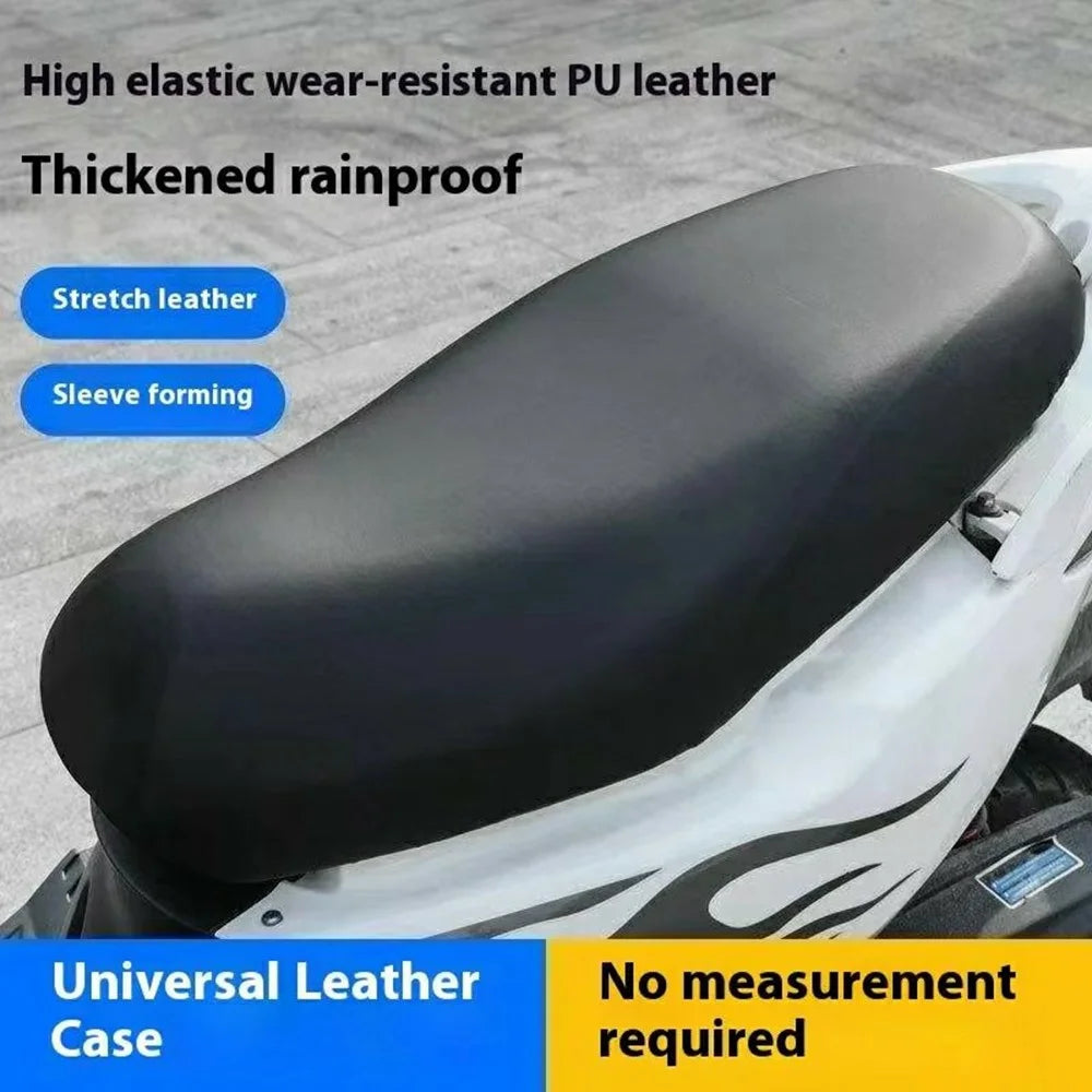 50x27cm Universal Motorcycle Scooter Seat Cover PU Leather Waterproof All Season Seat Protective Cover for Electric Bike - 2
