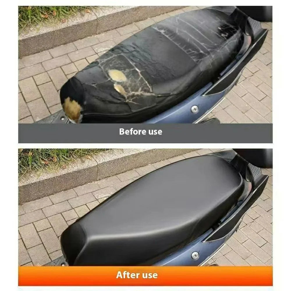 50x27cm Universal Motorcycle Scooter Seat Cover PU Leather Waterproof All Season Seat Protective Cover for Electric Bike - 3