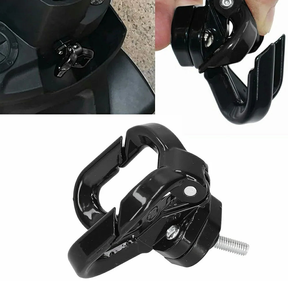 Single Hook Anti-Drop Electric Scooter Hook Plastic Motorcycle Hanger for Bottle Bag Umbrella - Black - 3