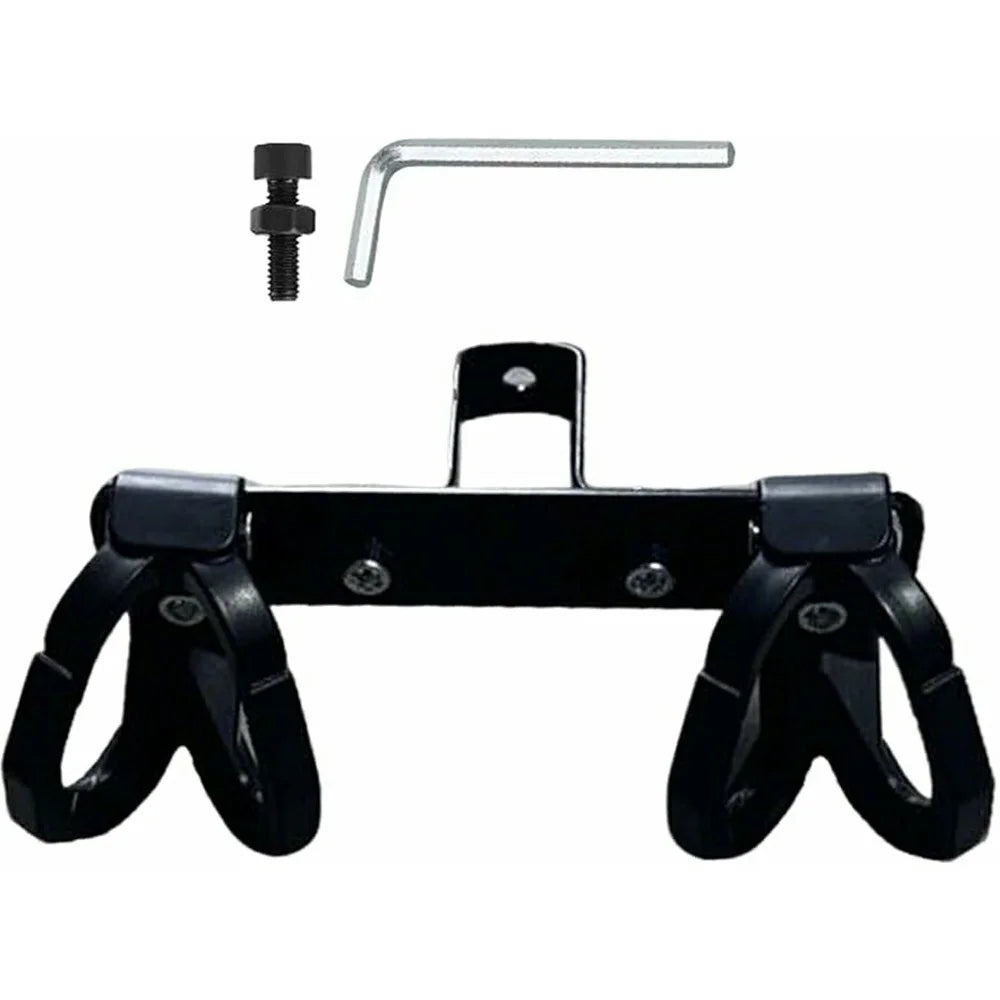 Double Hook Anti-Drop Electric Scooter Hook Plastic Motorcycle Hanger for Bottle Bag Umbrella - Black - 1