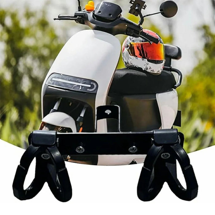 Double Hook Anti-Drop Electric Scooter Hook Plastic Motorcycle Hanger for Bottle Bag Umbrella - Black - 2