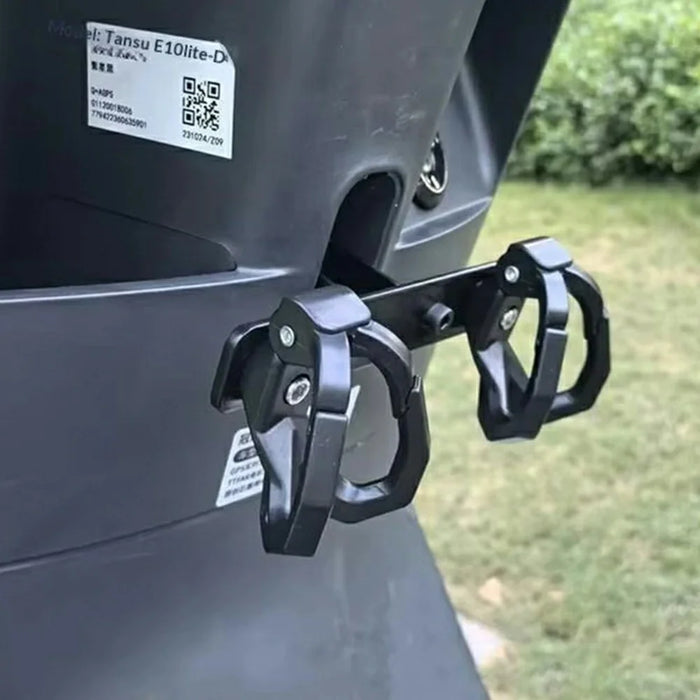 Double Hook Anti-Drop Electric Scooter Hook Plastic Motorcycle Hanger for Bottle Bag Umbrella - Black - 6