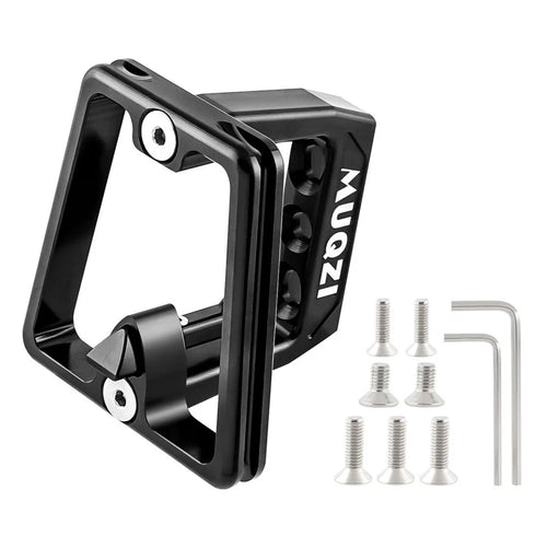MUQZI Aluminum Alloy 3 Holes Bike Front Carrier Block with 7 Screws for Brompton Folding Bicycles - Black - 1