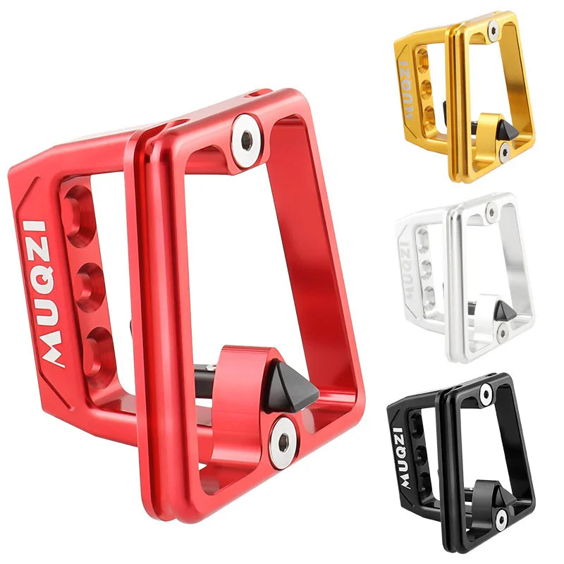 MUQZI Aluminum Alloy 3 Holes Bike Front Carrier Block with 7 Screws for Brompton Folding Bicycles - Black - 2