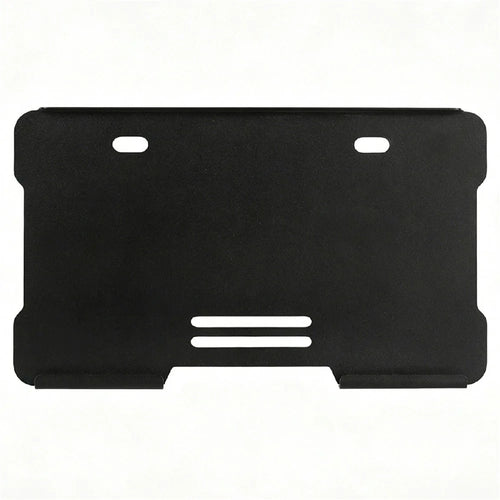 Aluminum Alloy Motorcycle License Plate Frame with 3mm Transparent Acrylic Cover - Black - 1