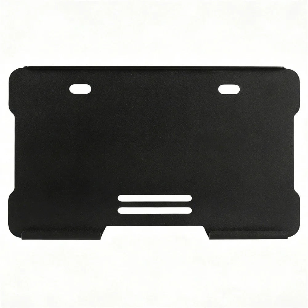 Aluminum Alloy Motorcycle License Plate Frame with 3mm Transparent Acrylic Cover - Black - 1