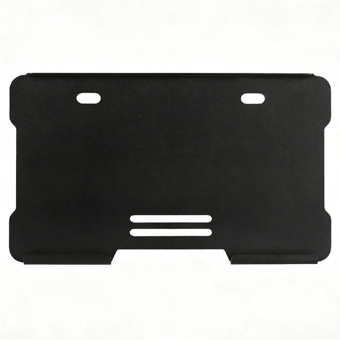 Aluminum Alloy Motorcycle License Plate Frame with 3mm Transparent Acrylic Cover - Black - 1