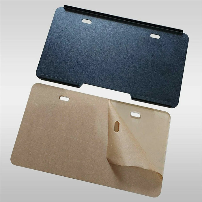 Aluminum Alloy Motorcycle License Plate Frame with 3mm Transparent Acrylic Cover - Black - 5
