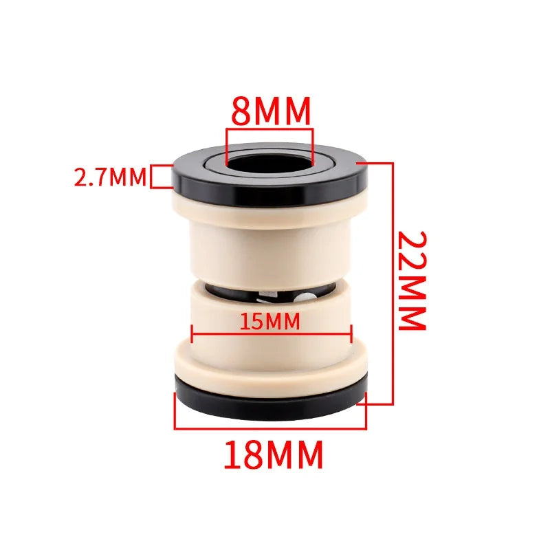 MUQZI MTB Rear Shock Bushing 7075 Aluminum Alloy Bike Rear Suspension Shock Absorber DU Bushing - 22Mm - 1