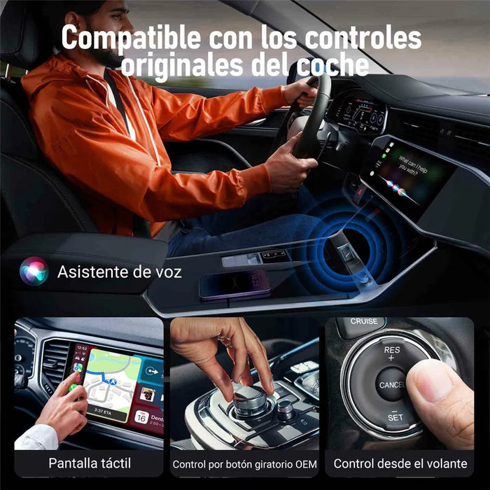 LEMORELE P90 Wireless CarPlay Adapter Plug and Play 2 in 1 Android Auto Converter with USB-C Adapter - 5