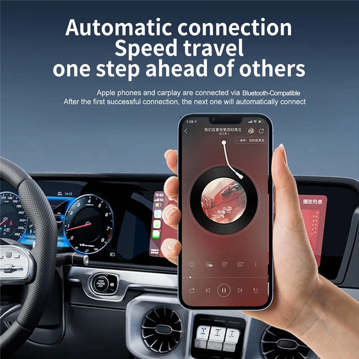 LEMORELE P80 USB / Type-C Wired to Wireless CarPlay Box Bluetooth-compatible WiFi Android Auto Converter - Black - 3