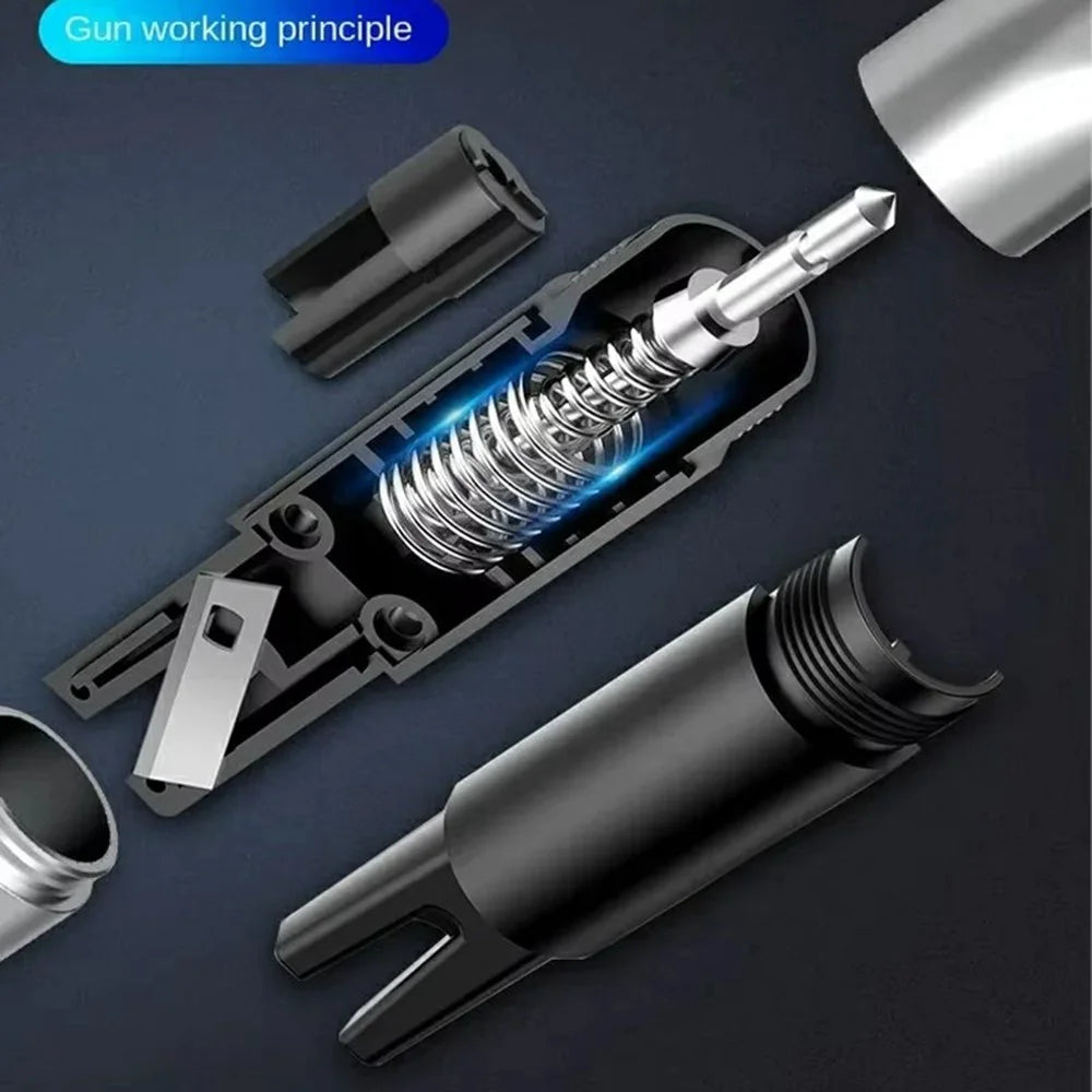 Car Safety Hammer Emergency Escape Tool Tungsten Steel Window Breaker Seatbelt Cutter - Silver - 3