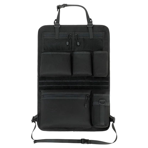 600D Oxford Fabric Car Seat Back Hanging Organizer Multi Pocket Storage Bag for SUV - Black - 1