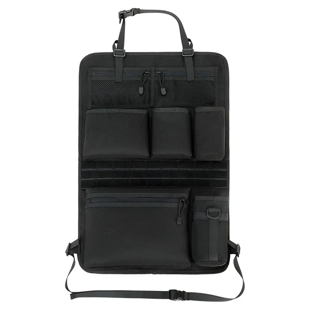 600D Oxford Fabric Car Seat Back Hanging Organizer Multi Pocket Storage Bag for SUV - Black - 1