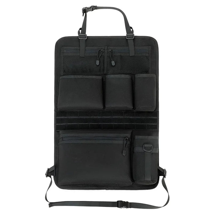 600D Oxford Fabric Car Seat Back Hanging Organizer Multi Pocket Storage Bag for SUV - Black - 1