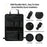 600D Oxford Fabric Car Seat Back Hanging Organizer Multi Pocket Storage Bag for SUV - Black - 3