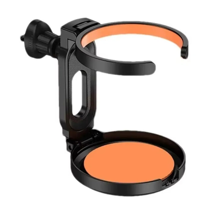 Air Vent Mount Car Cup Holder Foldable Auto Drink Holder for Coffee Cup Water Bottle - Orange - 1