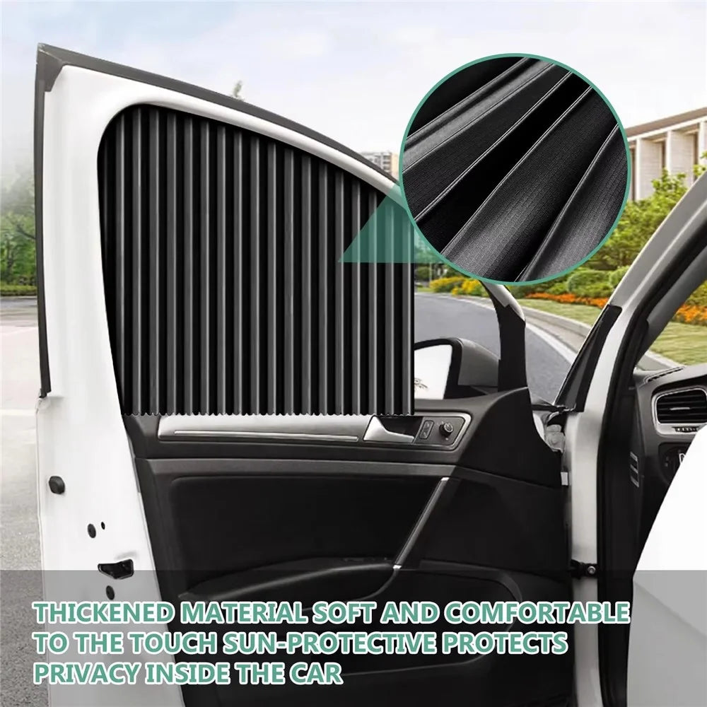4Pcs / Set Car Magnetic Sunshade Side Window UV Protection Privacy Curtain for SUV Sedan - Black - 5