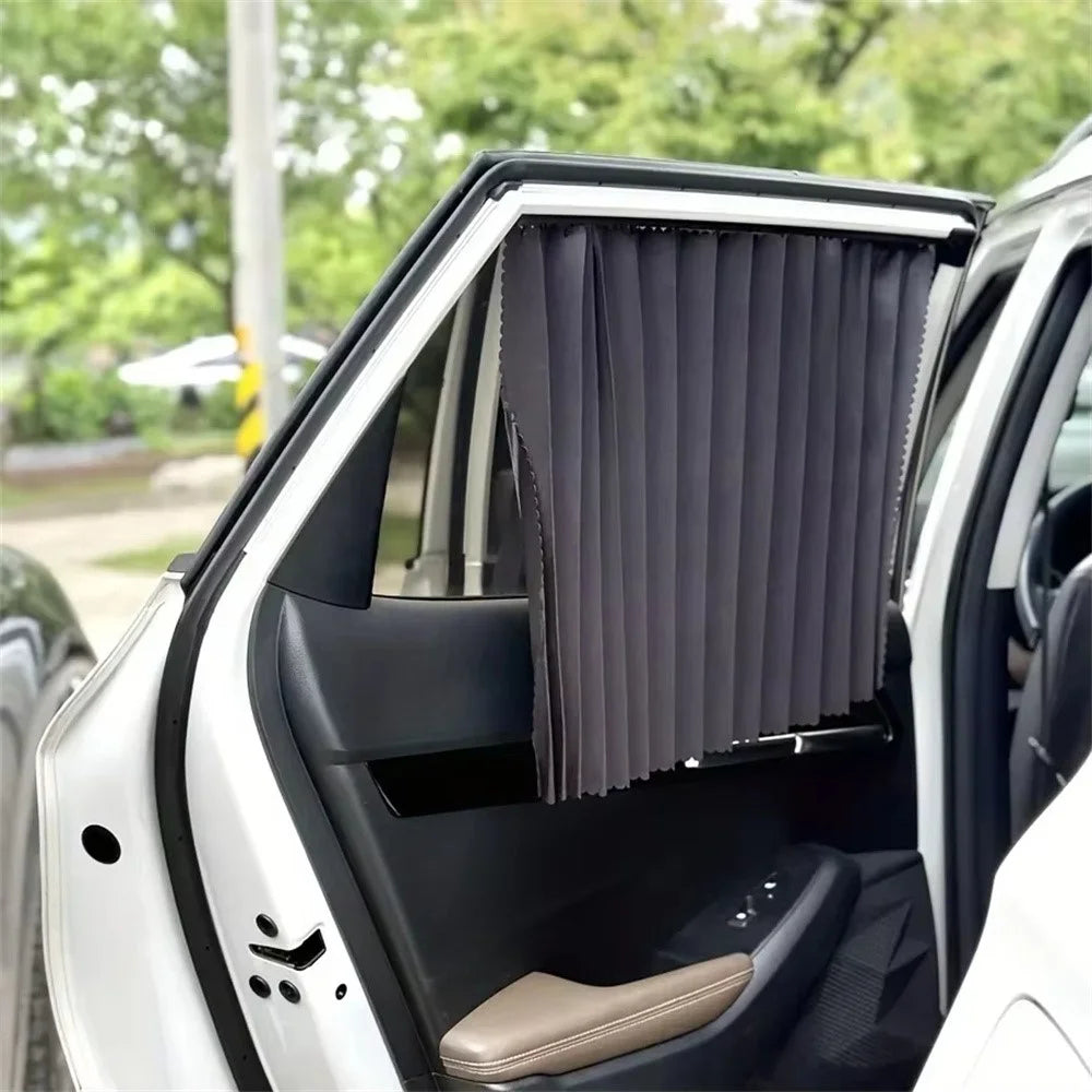 4Pcs / Set Car Magnetic Sunshade Side Window UV Protection Privacy Curtain for SUV Sedan - Black - 7